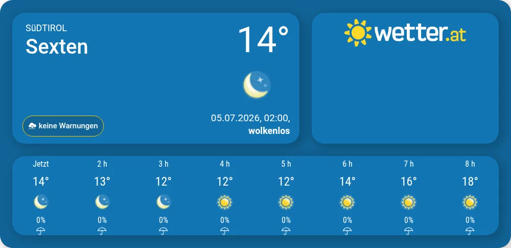 Wunderschne Wetter Sexten 16 Tage Bildernull